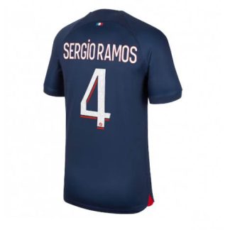 Bestseller Fußballtrikot Paris Saint-Germain PSG Domači 23-24 Kratek Rokav Sergio Ramos 4