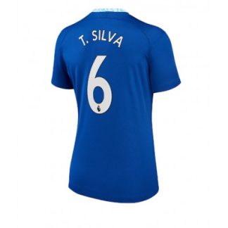 Replika Ženski nogometni dresi kompleti Chelsea Domači 2022-23 Kratek Rokav Thiago Silva 6