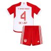 Poceni Otroški Nogometni dresi Bayern Munich Domači 2023 2024 Kratek Rokav + Kratke hlače Matthijs de Ligt 4