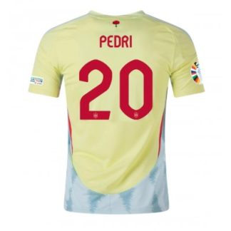 Poceni Moški Nogometni dresi Španija Gostujoči Euro 2024 tisk Pedri Gonzalez 20
