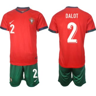 Novo Moški Nogometni dresi Portugalska Reprezentance Domači Euro 2024 Diogo Dalot 2