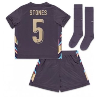 Novo Otroški Nogometni Dresi Reprezentance za otroke Anglija Gostujoči Euro 2024 John Stones 5