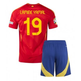 Novo Otroški Nogometni dresi za otroke Španija Domači Euro 2024 tisk Lamine Yamal 19