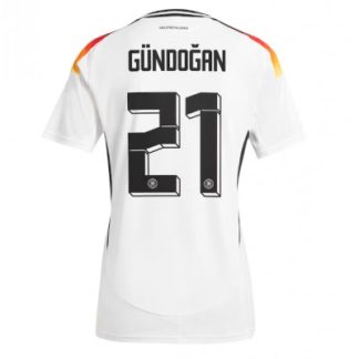 Novo Ženski Nogometni dresi Nemčija Reprezentance Domači Euro 2024 z imenom Ilkay Gundogan 21