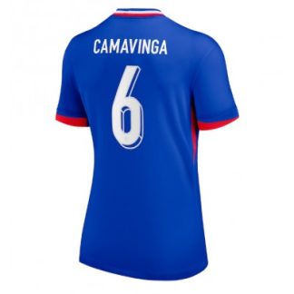 Novo Ženski Nogometni dresi Francija Reprezentance Domači EM 2024 Eduardo Camavinga 6