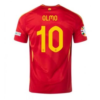 Poceni Moški Nogometni dresi Španija Domači Euro 2024 tisk Dani Olmo 10