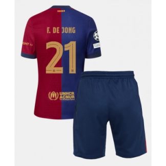 Poceni Otroški nogometni dresi Barcelona Domači 2024-25 Frenkie de Jong 21