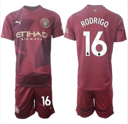 Moški Nogometni dresi Manchester City Tretji 2024-2025 Prodaja Rodrigo 16