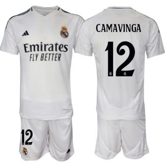 Prodaja Moške Nogometnih Dresov Real Madrid Domači 2024-25 Eduardo Camavinga 12