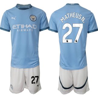 Prodaja Moški Nogometni dresi Kompleti Manchester City Domači 2024-2025 MATHEUSN. 27