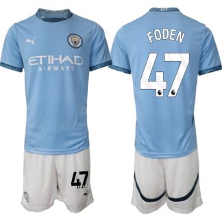 Prodaja Moški Nogometni dresi Kompleti Manchester City Domači 2024-2025 Phil Foden 47