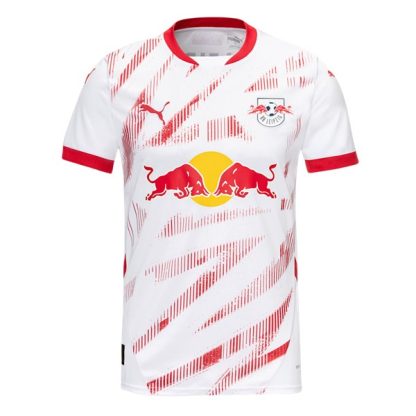 Moški Nogometni dresi RB Leipzig Domači 2024-25 bela rdeča Kratek Rokav Antonio Nusa 7