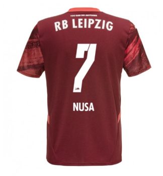 Moški Nogometni dresi RB Leipzig Gostujoči 2024-2025 Kratek Rokav tisk Antonio Nusa 7