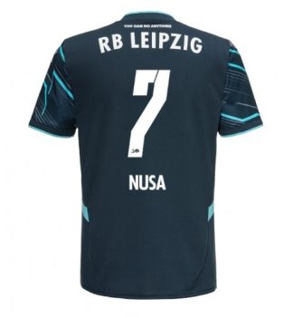 Moški Nogometni dresi RB Leipzig Tretji 2024-2025 Kratek Rokav tisk Antonio Nusa 7