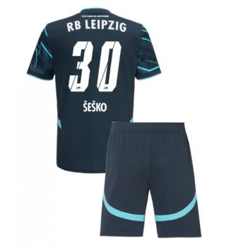 Otroški Nogometni dresi kompleti RB Leipzig Tretji 2024-2025 zelena Benjamin Sesko 30