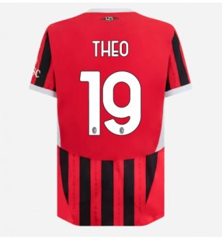 Poceni Moški Nogometni Dresi Theo Hernandez 19 AC Milan Domači 2024-25 rdeča