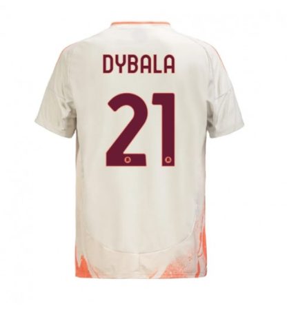 Poceni Nogometni dresi AS Roma Moški Gostujoči 2024-25 bela Paulo Dybala 21