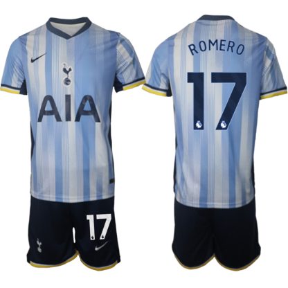 Prodajo Moški Nogometni dresi kompleti Tottenham Hotspur Gostujoči 2024-25 Cristian Romero 17