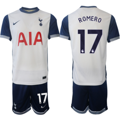 Prodajo Nogometni dresi kompleti Tottenham Hotspur Domači 2024-2025 Cristian Romero 17