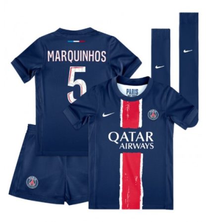 Kje Kupiti Otroški Nogometni dres Paris Saint-Germain PSG Domači 2024-25 Marquinhos 5