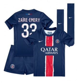 Kje Kupiti Otroški Nogometni dres Paris Saint-Germain PSG Domači 2024-25 Warren Zaire-Emery 33