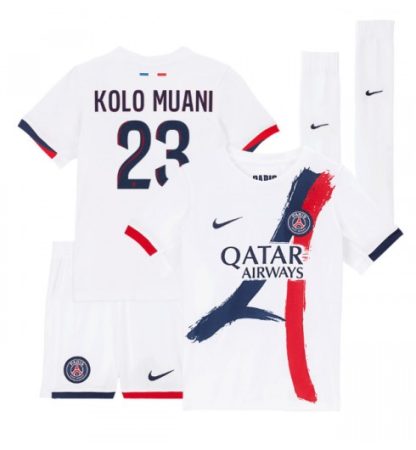 Kje Kupiti Otroški Nogometni dres Paris Saint-Germain PSG Gostujoči 2024-25 Randal Kolo Muani 23