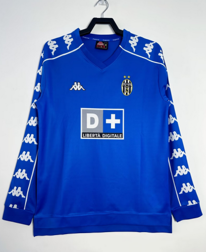 Novo Retro Nogometni dresi Juventus Gostujoči 1999-00 modra Dolgi Rokav