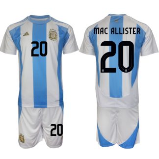 Kje Kupiti Moški Nogometni dresi kompleti Argentina Domači Copa America 2024 Alexis Mac Allister 20