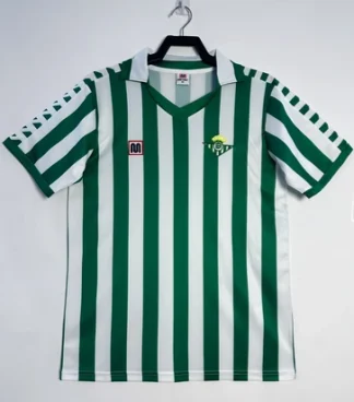 Kupiti Retro Nogometni dresi Real Betis Domači 1982-85 zelena bela Kratek Rokav