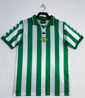 Kupiti Retro Nogometni dresi Real Betis Domači 1999-00 zelena bela Kratek Rokav