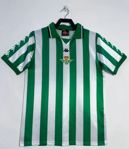 Kupiti Retro Nogometni dresi Real Betis Domači 1999-00 zelena bela Kratek Rokav