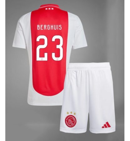 Otroški Nogometni dresi kompleti za otroke Steven Berghuis 23 Ajax Domači 2024-2025